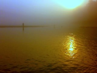 Sunrise cell phone pict wihile fishing below the dam.  Wouldn't you know whille I was screwing with the phone I caught a fish...