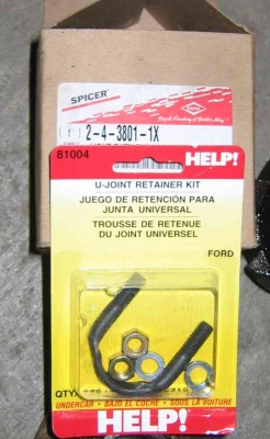 The parts I bought, the straps are from Schucks &quot;help 81004&quot; and the yoke is a &quot;Spicer 2-4-3801-1X&quot;