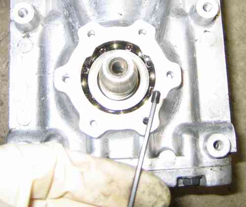 install the set screw as a plug and reassemble in reverse order, make sure to line up the woodruff key, when installed turn the clutch on to hold the pulley and do a final torque to the pulley bolt