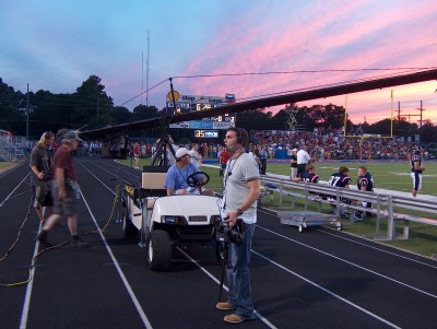 Jib on golf cart