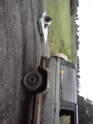 i was pulling my friend that was riding a mattress we had found though the mud and in this case gravel (i wasnt doing donuts.........)