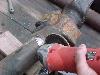 then grind the weld off from 
<br />around the outer edge