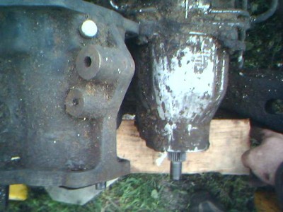 my dana 20 adapter next to the output shaft cone
